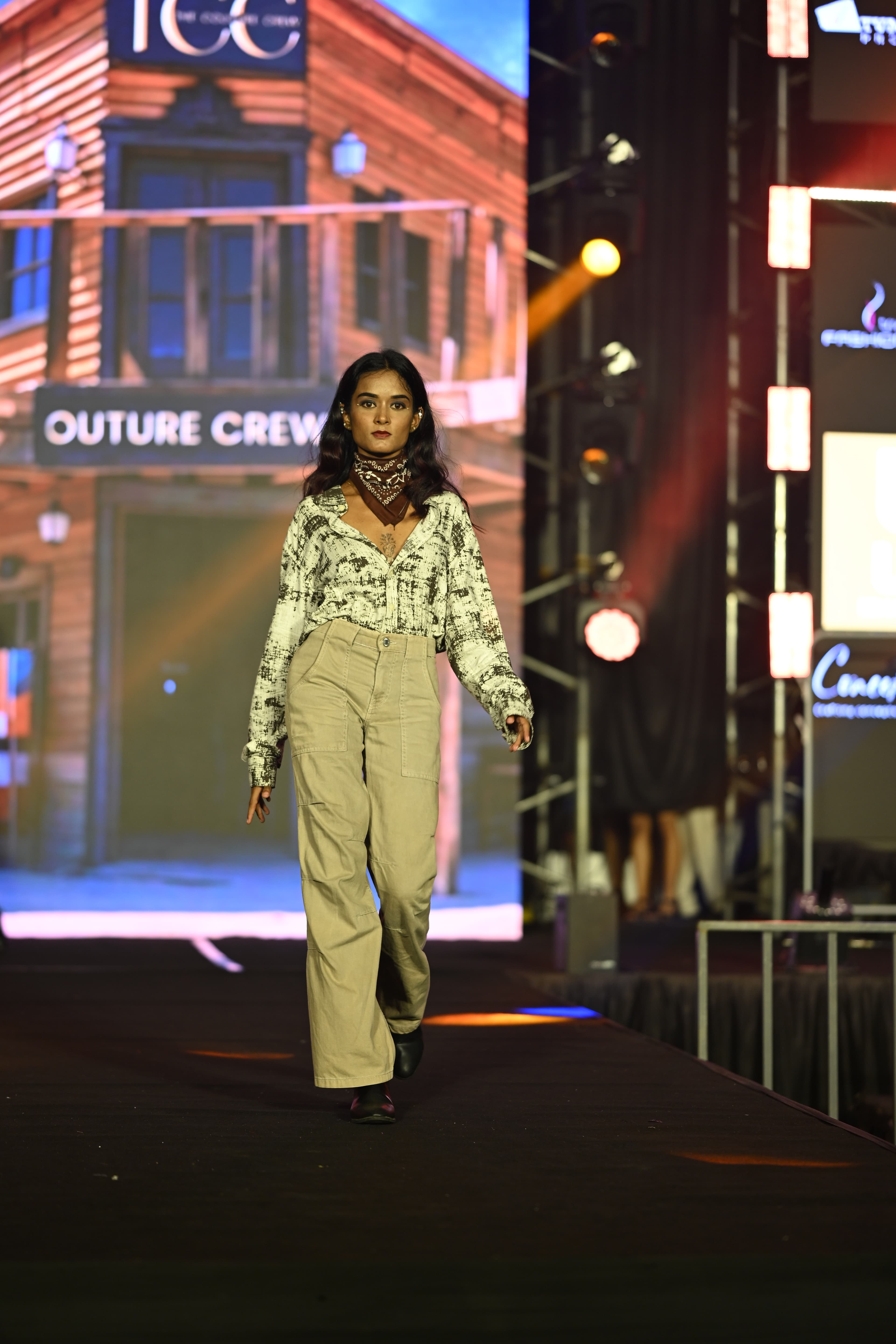 Model with avant-garde fashion makeup